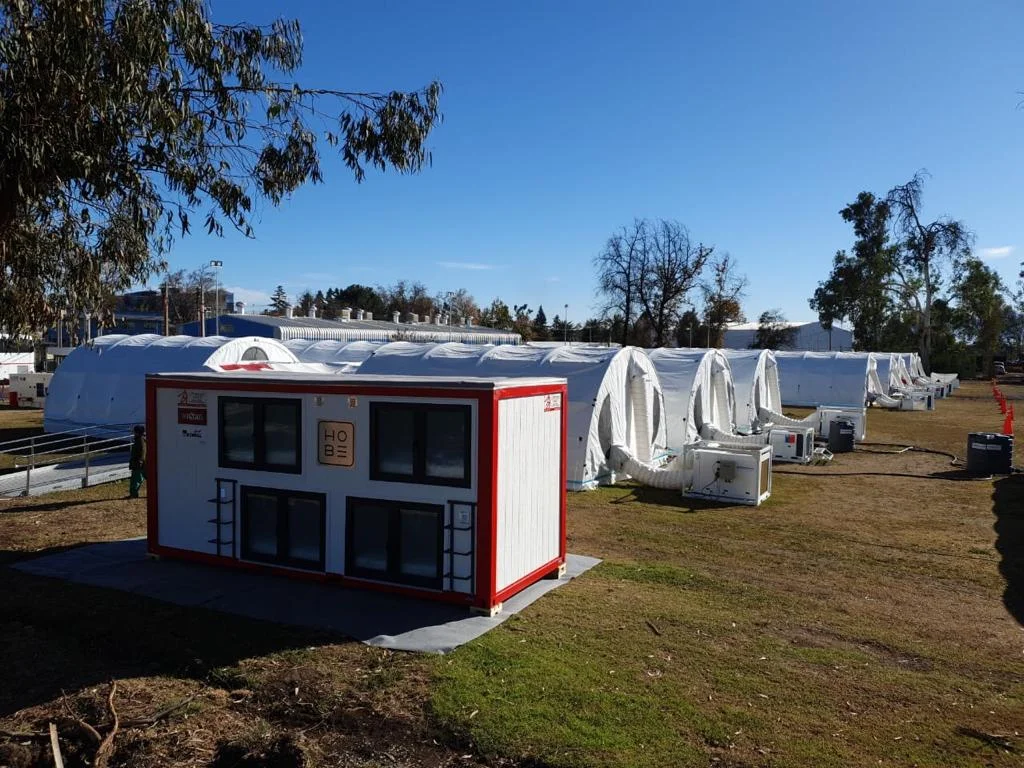 Módulos de descanso instalados en pandemia